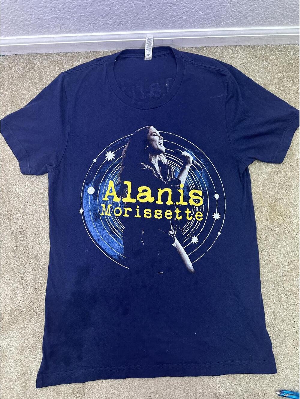Mens M Alanis Morissette Triple Moon Tour 2024 Concert Graphic T-Shirt